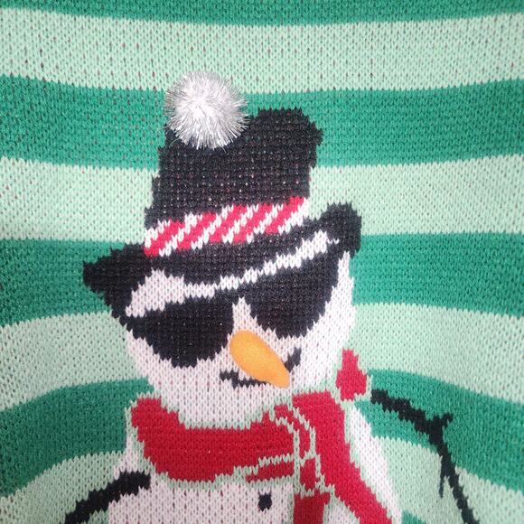 Snow man ugly Christmas sweater by 33 degrees men's 2X - Picture 3 of 6